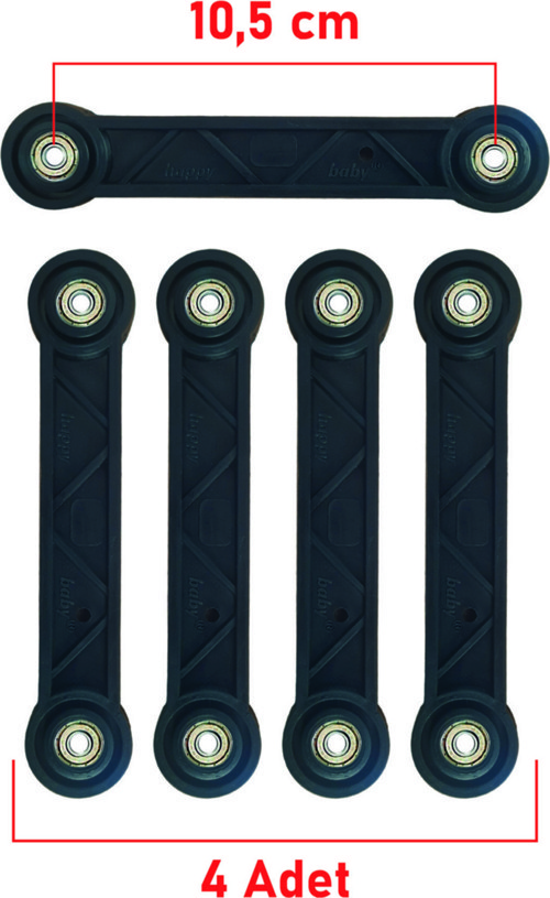 Kısa Sallama - Beşik Sallama Aparatı - Siyah - 4 Adet