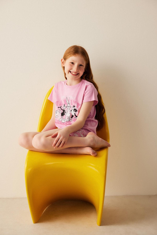 Kız Çocuk Looney Tunes Pijama Takımı