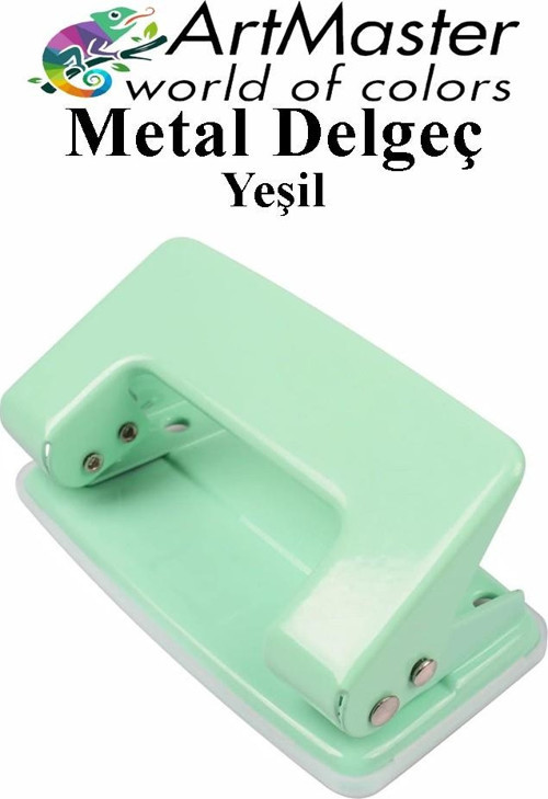 Açık Yeşil Delgeç Metal 1 Adet 10 Sayfa Enerji Tasaruflu Delegeç Perfaratör Kağıt Delgeci 1 Paket
