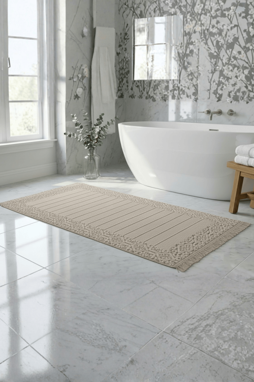 Aflora Vizon Ayak Havlusu - 60x130Cm, 690Gr, %100 Pamuk, Spa Ve Otel Banyo Paspası, Günlük Kullanıma Uygun