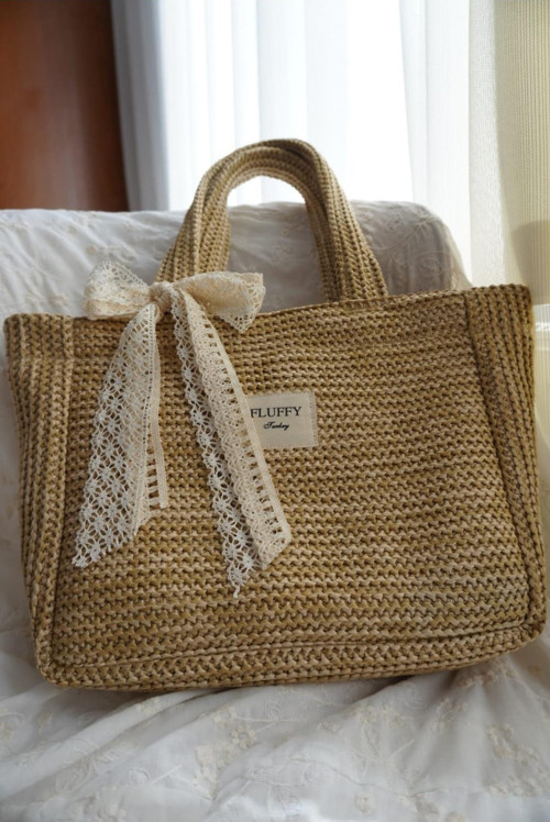 Victoriaa Bohem Hasır Çanta / Yazlık & Plaj Kadın El Ve Omuz Çantası(25*28 Sap 50 Cm)