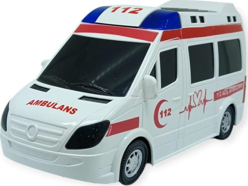 Ambulans Sesli Işıklı Pilli Yerde Gezen - 89-2689B