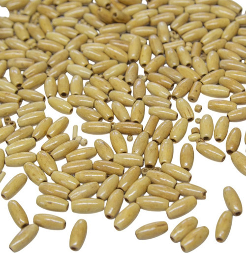 8 Mm Arpa 14X5 Mm Ham Ahşap Boncuk 34 Gr (175 Adet)