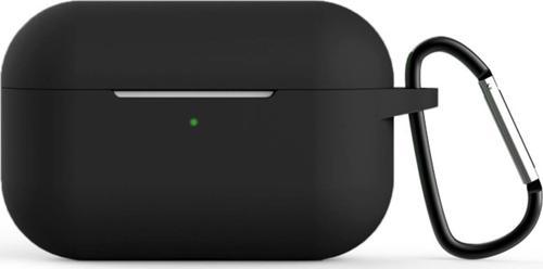 Apple AirPods Pro Askılı Mat Silikon Kılıf Siyah