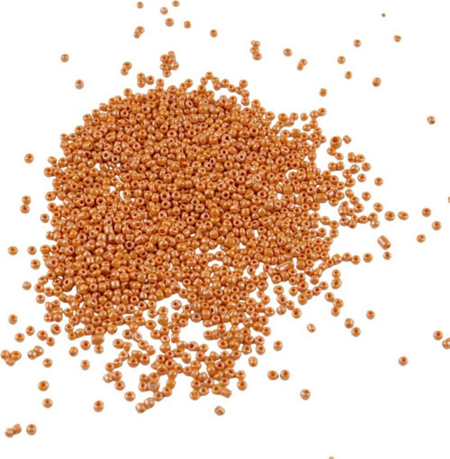 08 Kum Mat Koyu Turuncu Boncuk 3 Mm (100 Gr 6000 Adet)