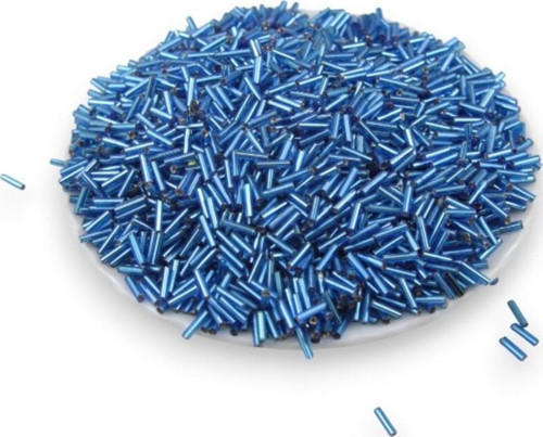 Kristal Buz Mavisi Boru Boncuk 100 Gr