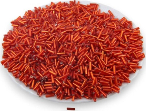 Kristal Turuncu Boru Boncuk 100 Gr
