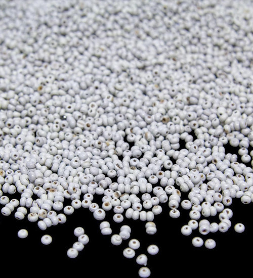 3 Mm Beyaz Renk Ahşap Boncuk 50 Gr