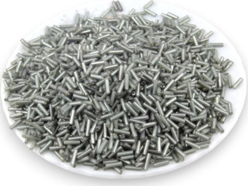 Kristal Gri Boru Boncuk 100 Gr
