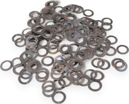 16,5X3 Mm Halka Çift Delik Ortası Açık Pul Payet (30 Gr 70 Adet)