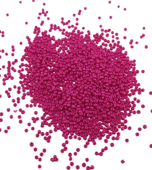 08 Kum Koyu Fuşya 3 Mm Boncuk (100 Gr 6000 Adet)