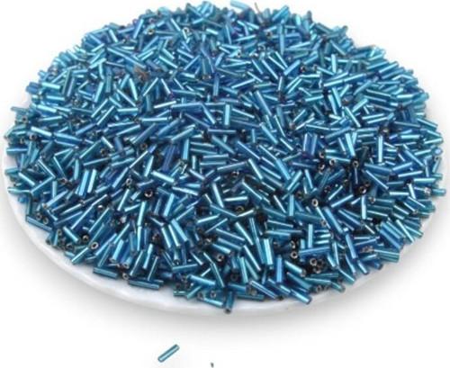 Kristal Mavi Boru Boncuk 100 Gr