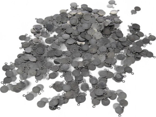 8 Mm Yandan Delikli Pirinç Koyu Gümüş Pul Payet (30 Gr 150 Adet)