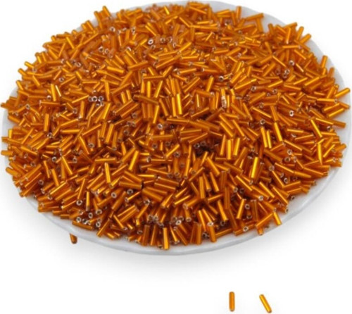 Kristal Opak Turuncu Boru Boncuk 100 Gr