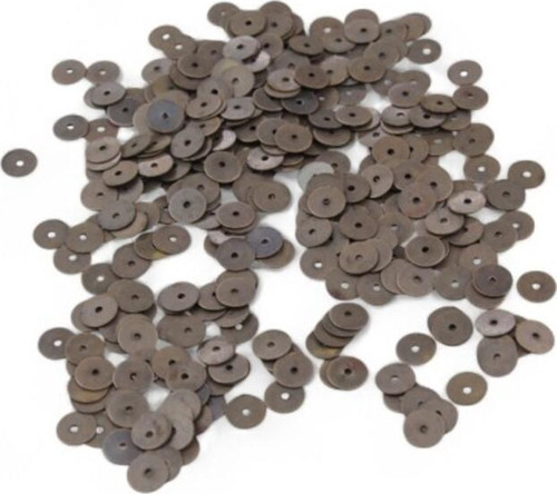 8 Mm Mat Kahve Ortadan Delikli Metal Pul Payet (30 Gr 200 Adet)