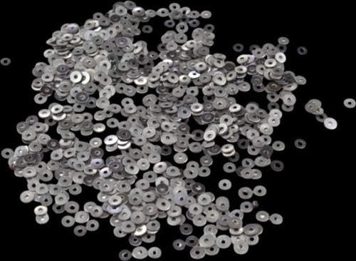 4,5 Mm Mat Gri Ortadan Delikli Pirinç Pul Payet (30 Gr 480 Adet)
