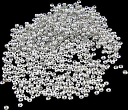 Gümüş 5 Mm Bombeli Pul Payet (30 Gr 460 Adet)