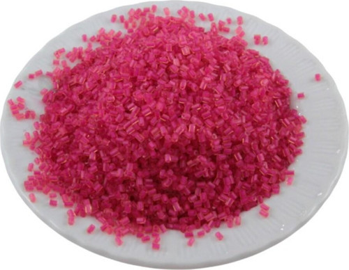 Kesme Boncuk İçten Boyalı Pembe 2X1,5 Mm (100 Gr 4000 Adet)