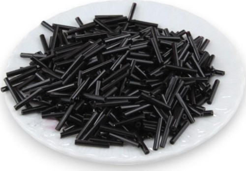Siyah Uzun Boru 14 Mm Boncuk 40 Gr