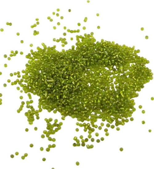 08 Kum Boncuk Koyu Kristal Fıstık Yeşili 3 Mm (100 Gr 6000 Adet)