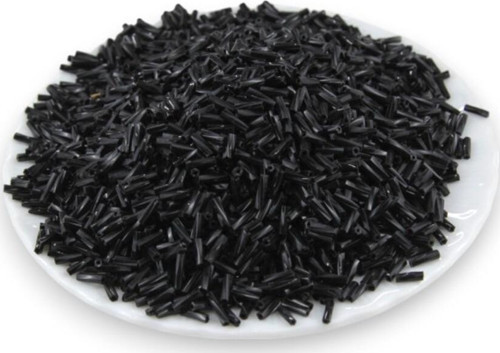 Siyah Burgulu Boru 6X2 Mm Boncuk 100 Gr