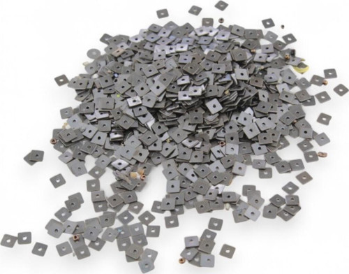 Koyu Gri 5X5 Mm Kare Pul Payet (20 Gr 250 Adet)