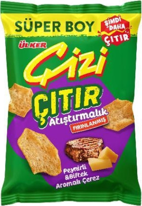 ÇİZİ ÇITIR - Peynirli&Biftek Aromalı - Süper Boy - 120 gram - 10 Adet