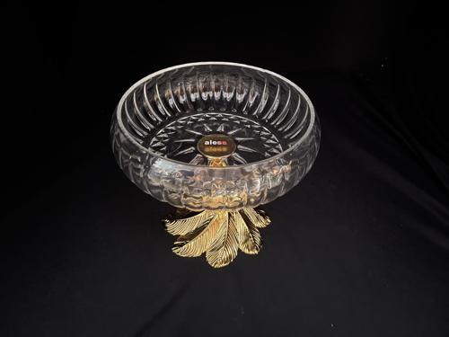 GLASS METAL GOLD TÜY AYAKLI CAM KASE SUNUMLUK