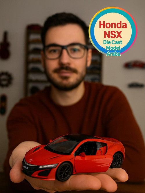 Uzak Doğu Serisi Honda NSX Kırmızı Açılır Kapılar DieCast Metal Model Araba 11 Cm 1:32