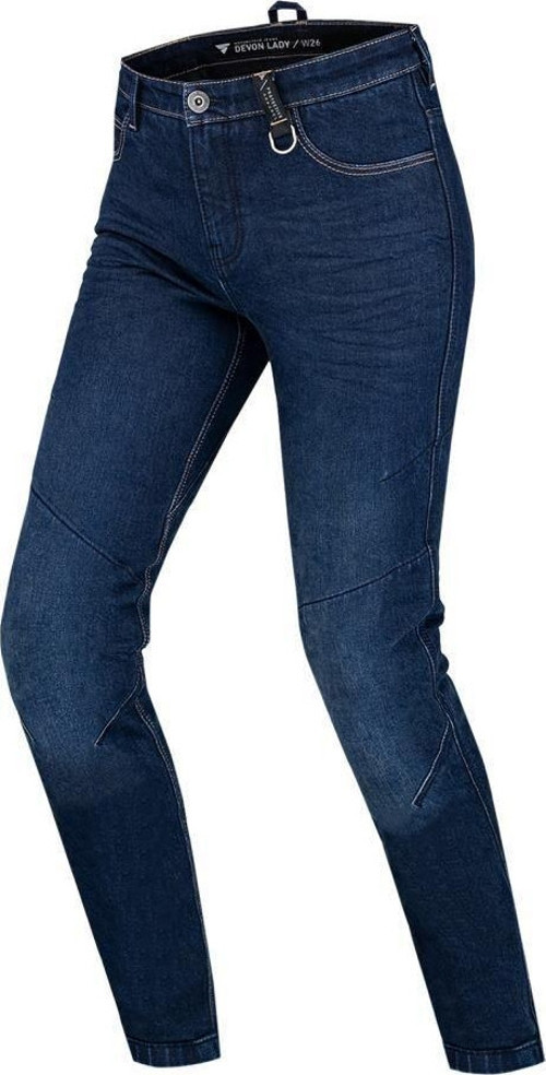 Devon Kadın Korumalı Denim Motosiklet Pantolonu Mavi