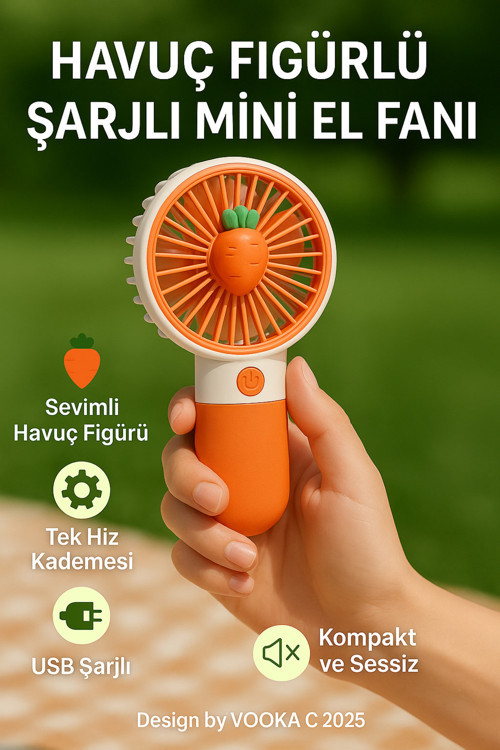 Şarjlı Masa Ve El Fan Taşınabilir Şarjlı Edilebilir Mini Fan