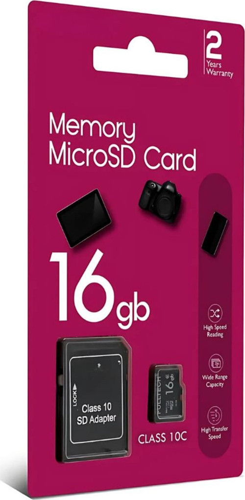16 Gb Micro Sd 130 Mb/sn Siyah Hafıza Kartı Telefon Kamera Tablet Telefon 1000 Şarkı Kapasitesi