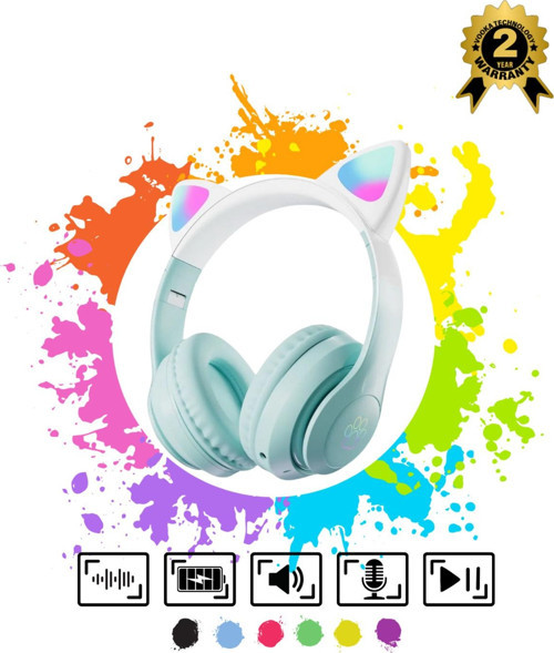 Çocuk Bluetooth Kulaklık Kedi Kulaklık Pro 5.0 Akıllı Rgb Led Detaylı Bluetooth Kablosuz