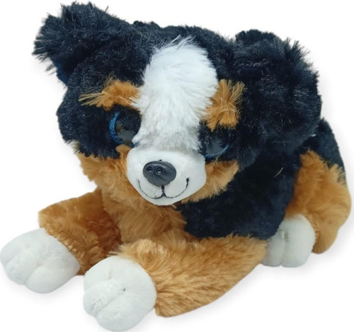 Sesli Peluş Yatan Kedi 30 cm - Siyah Kahve