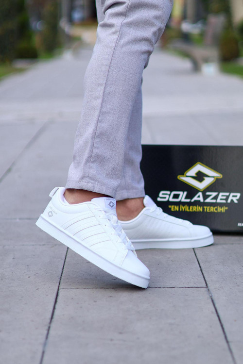 058 Beyaz Erkek Sneaker Ayakkabı