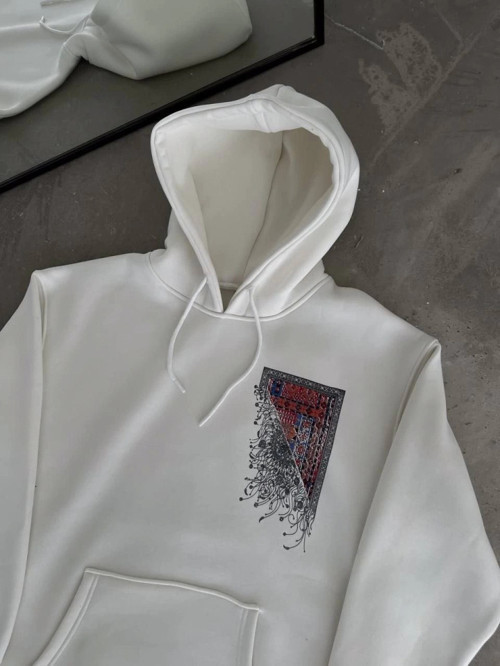 Uzun Kol Kapşonlu Ön Ve Arka Baskılı SweatShirt