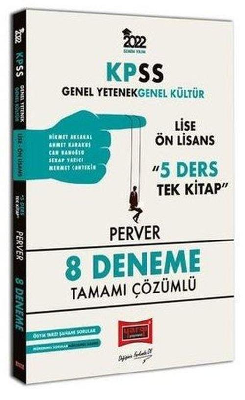 2022 KPSS GY GK Lise Ön Lisans 5 Ders Tek Kitap Perver Tamamı Çözümlü 8 Deneme