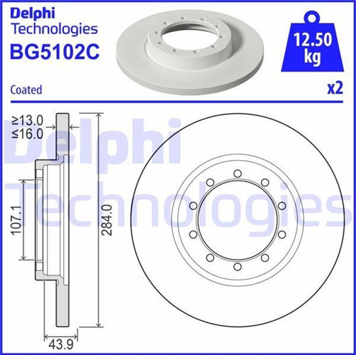 Fren Diski Arka Ford Transit 06> 3.2 Tdci Çift Teker 8C1V 2A315 AA-1488311