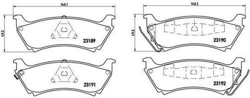 Fren Balatası Arka Mercedes Ml-Class W163 98>05 A1634200420