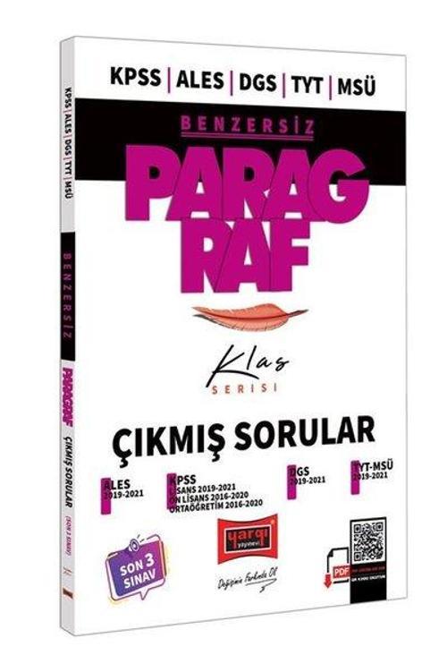 KPSS ALES DGS TYT MSÜ Benzersiz Paragraf Klas Serisi Son 3 Sınav Çıkmış Sorular