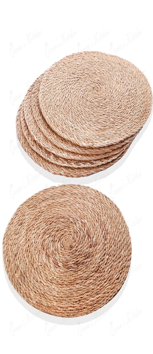 Dekoratif Modern 35 Cm Hasır Amerikan Servis 1 Adet Royaleks-BLSSGS35