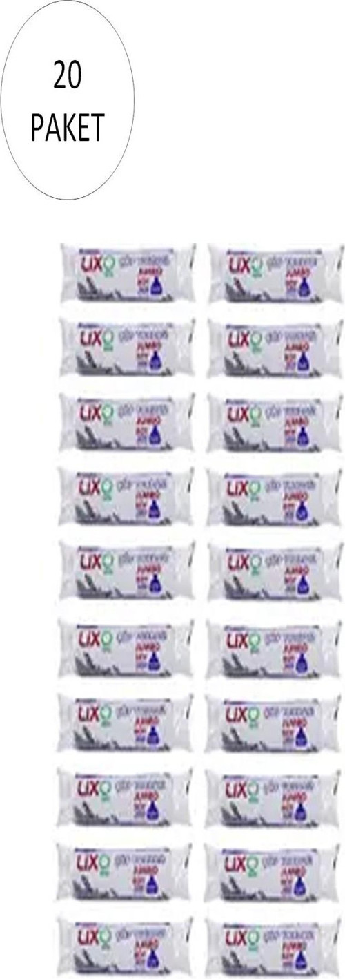 J-650 Jumbo Boy Çöp Torbası 80 x 110 cm 10 Lu Rulo x 20 Paket = 200 Adet (Siyah)