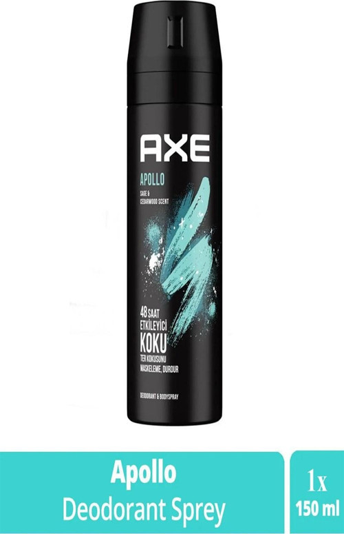 Axe Erkek Sprey Deodorant Apollo 48 Saat Etkileyici Koku Vücut Spreyi 150 ml