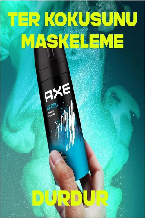 3 Adet Axe Ice Chill Erkek Deodorant Sprey 150 ml