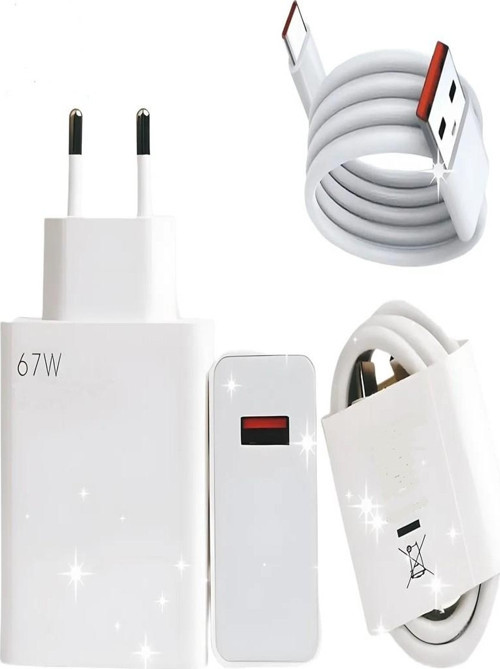 Type-C 67w (Watt) Ultra Hızlı Şarj Aleti Adaptör Kablo Set