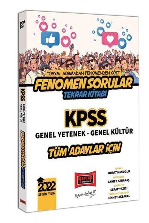 2022 KPSS GY GK Tüm Adaylar için Fenomen Sorular Tekrar Kitabı