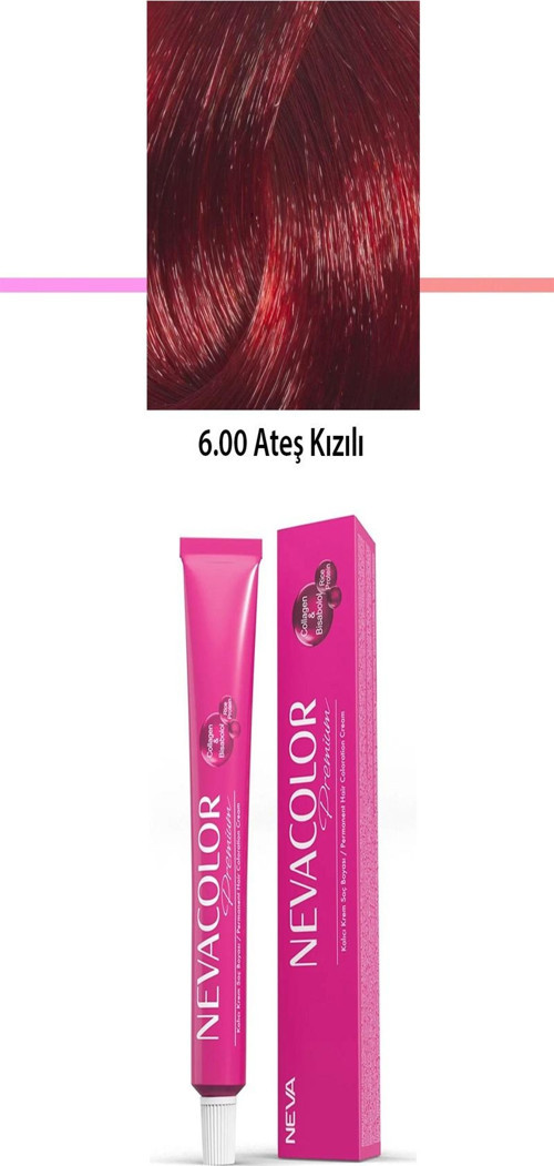 Premium 6.00 Ateş Kızılı - Kalıcı Krem Saç Boyası 50 g Tüp