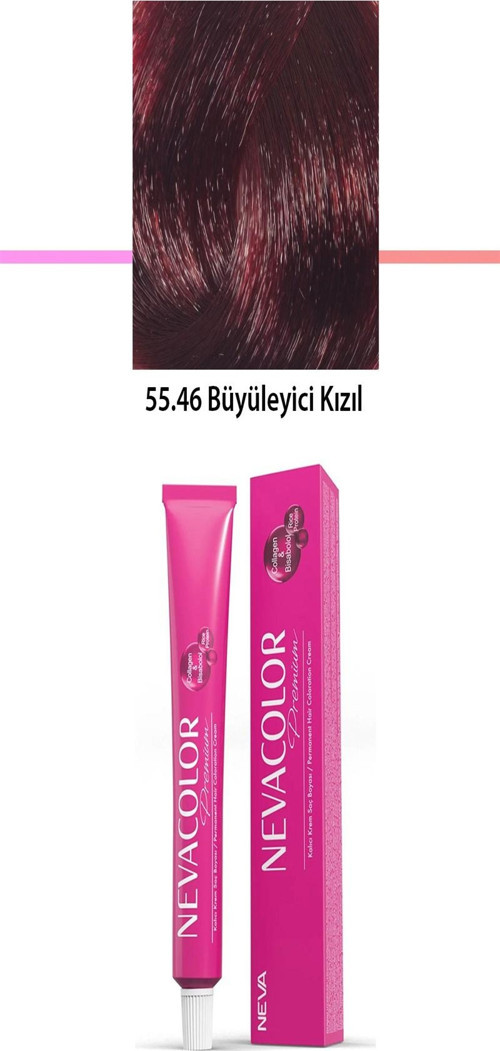 Premium 55.46 Büyüleyici Kızıl - Kalıcı Krem Saç Boyası 50 g Tüp