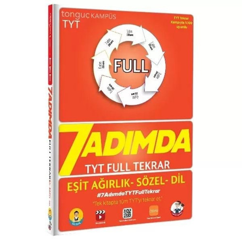 TYT 7 Adımda Full Tekrar Soru Bankası - Eşit Ağırlık-Sözel-Dil