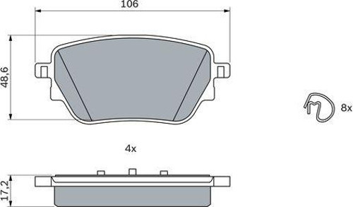 Fren Balatası Arka Mercedes W177 V177 W247 C118 X118 H247 X247 A0004207500